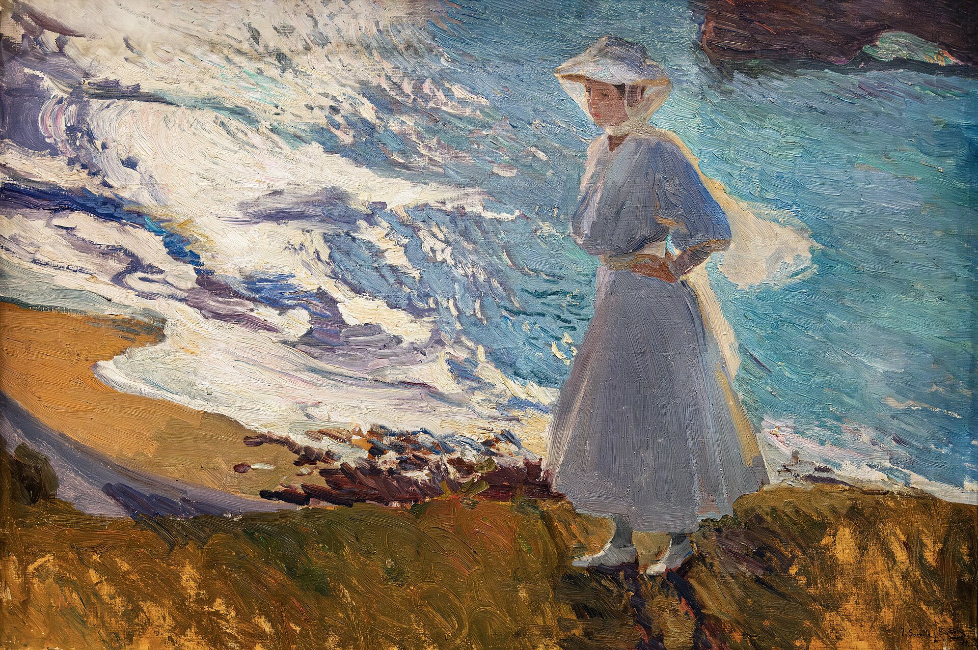 Contraluz, María en Biarritz, de Joaquín Sorolla