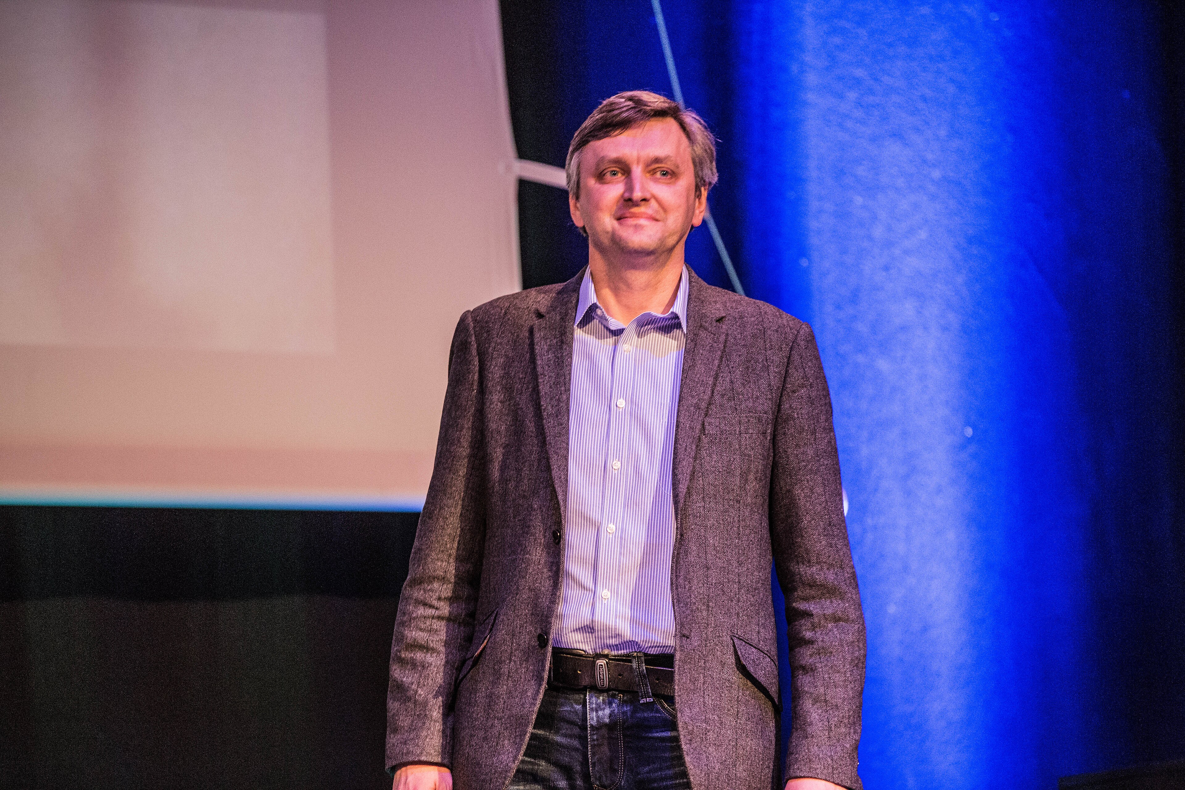 El cineasta Sergei Loznitsa durante una presentación en un festival de cine
