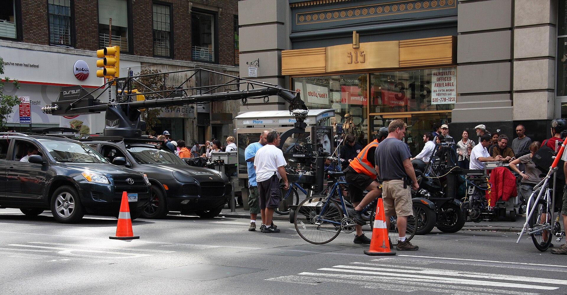 Un rodaje en una calle de Nueva York